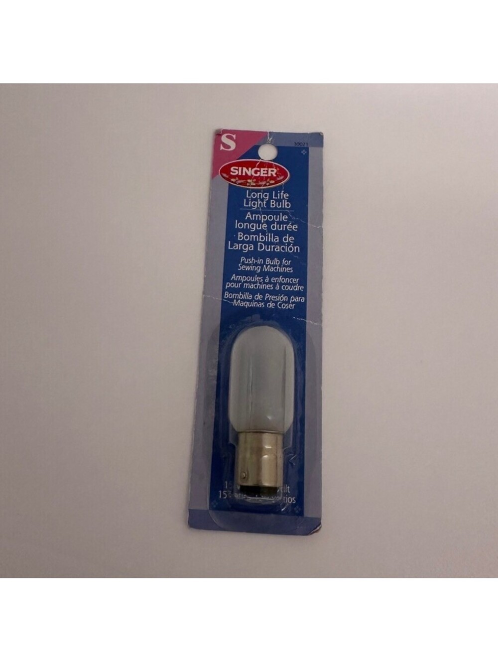 Singer Sewing Machine LIGHT BULB Style L 15w 120v Push In Bulb